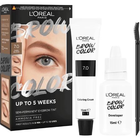 Напівстійка фарба для брів L'Oréal Paris Brow Color 7.0 Темно-русявий: ціни та характеристики