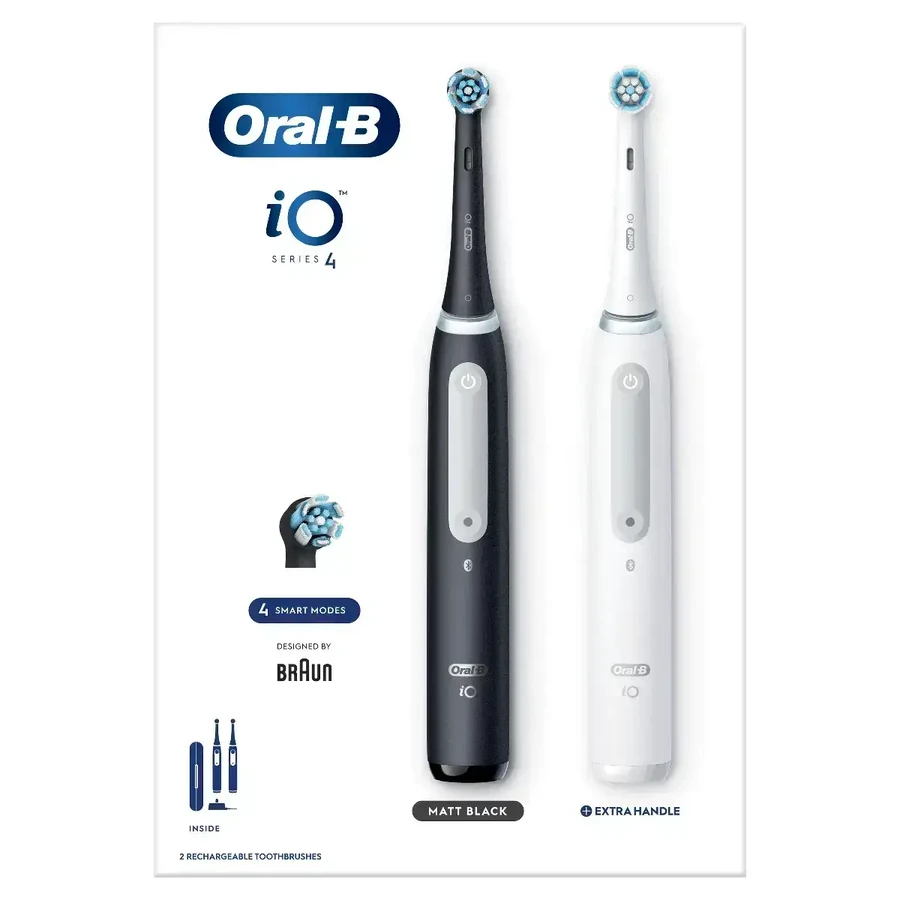 Електрична зубна щітка Oral B iO Series 4 Duo Black&White 1×1, електрична зубна щітка: ціни та характеристики