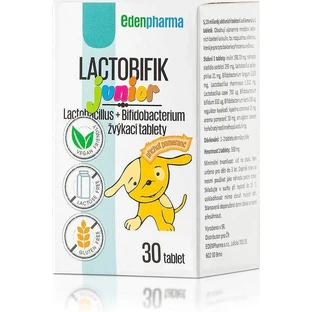 EDENPharma ЛАКТОБИФИК джуниор 1×30 шт, таблетки для ингаляций, апельсиновый вкус