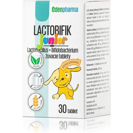 EDENPharma ЛАКТОБИФИК джуниор 1×30 шт, таблетки для ингаляций, апельсиновый вкус: цены и характеристики