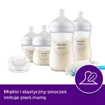Avent Natural Response, набор из 4 реагирующих бутылочек + щеточка для чистки + ультрамягкая пустышка, SCD838/11: цены и характеристики