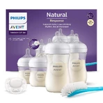 Avent Natural Response, набор из 4 реагирующих бутылочек + щеточка для чистки + ультрамягкая пустышка, SCD838/11: цены и характеристики
