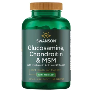 Swanson Glucosamine, Chondroitin & MSM, глюкозамін, хондроїтин та МСМ, 90 капсул