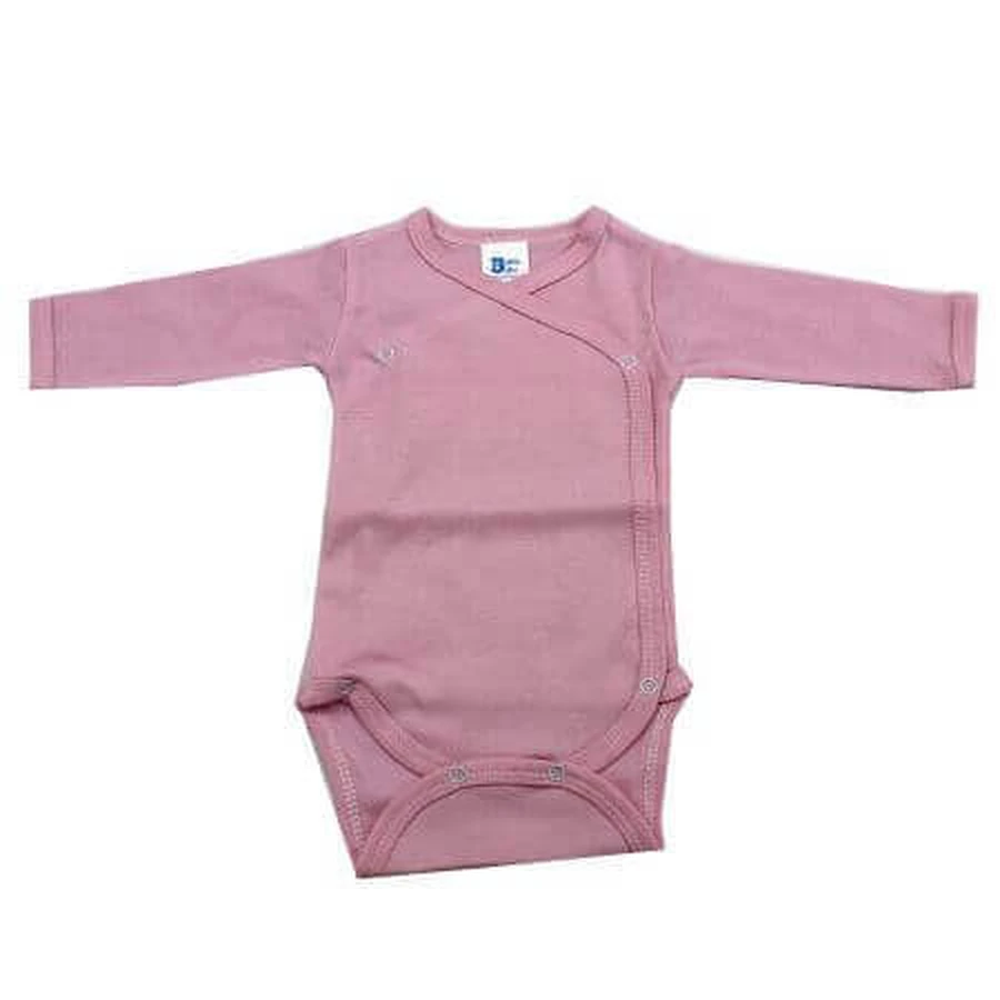 Хлопковый боди с длинными рукавами Rib, 0-3 месяца, розовый, Baltic Bebe: цены и характеристики