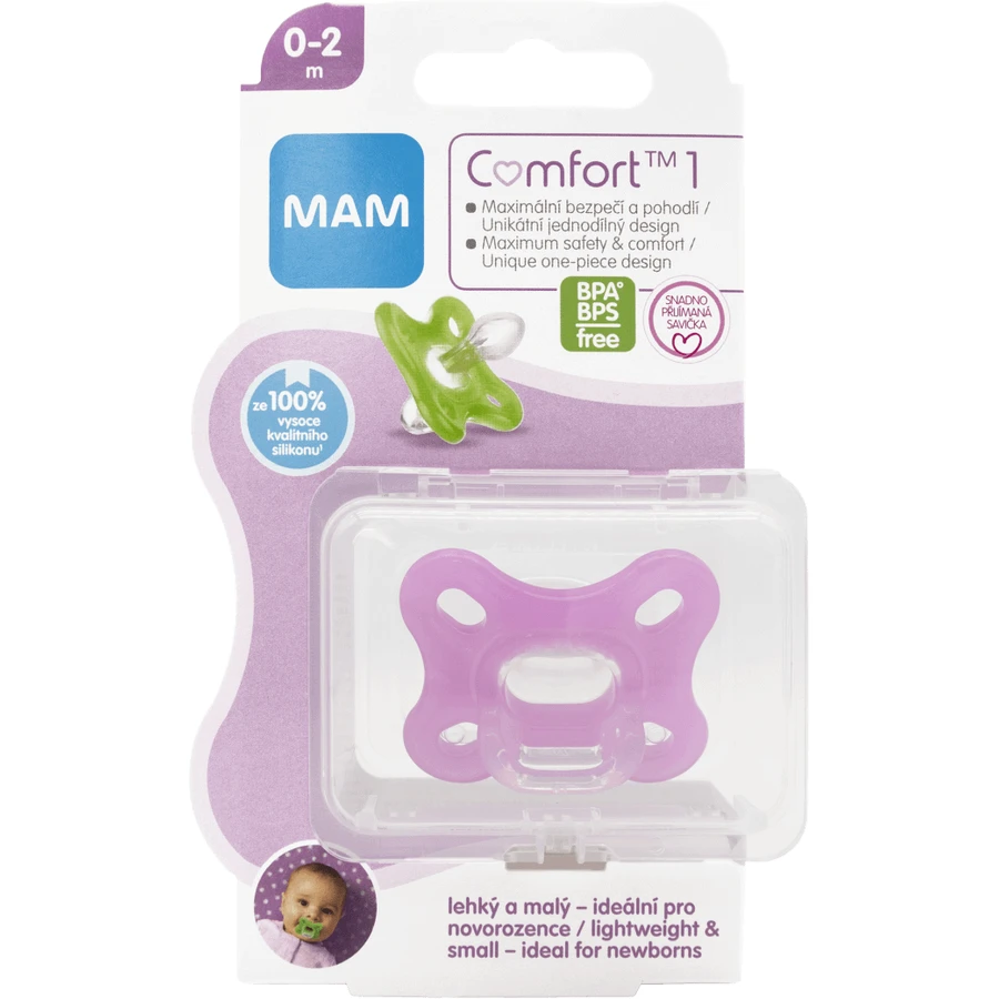 Пустышка MAM comfort 1 девочка 0м+: цены и характеристики