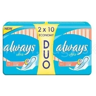 Завжди Ultra Duo 20шт Normal Plus 1×20 шт, менструальні прокладки