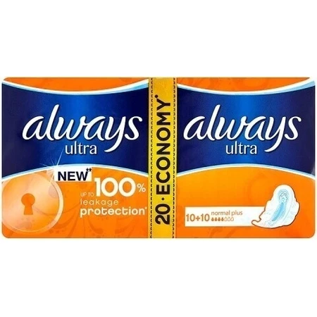 Завжди Ultra Duo 20шт Normal Plus 1×20 шт, менструальні прокладки: ціни та характеристики