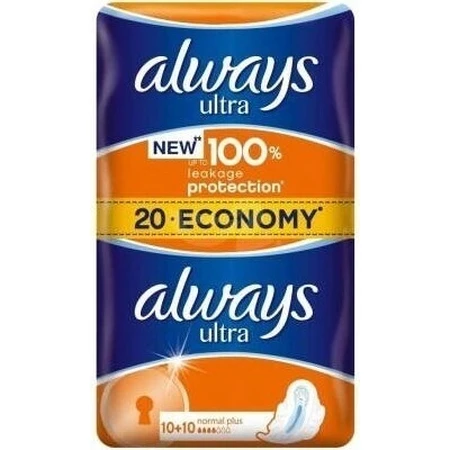 Завжди Ultra Duo 20шт Normal Plus 1×20 шт, менструальні прокладки: ціни та характеристики
