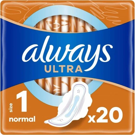 Завжди Ultra Duo 20шт Normal Plus 1×20 шт, менструальні прокладки: ціни та характеристики