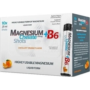MAGNESIUM хелат + B6 оранжевый SALUTEM 1×10 шт, пищевая добавка