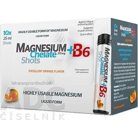MAGNESIUM хелат + B6 оранжевый SALUTEM 1×10 шт, пищевая добавка: цены и характеристики