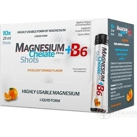 MAGNESIUM хелат + B6 оранжевый SALUTEM 1×10 шт, пищевая добавка: цены и характеристики