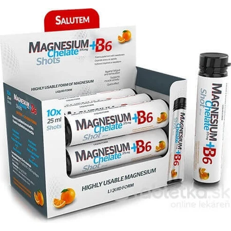 MAGNESIUM хелат + B6 оранжевый SALUTEM 1×10 шт, пищевая добавка: цены и характеристики