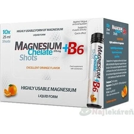 MAGNESIUM хелат + B6 оранжевый SALUTEM 1×10 шт, пищевая добавка: цены и характеристики