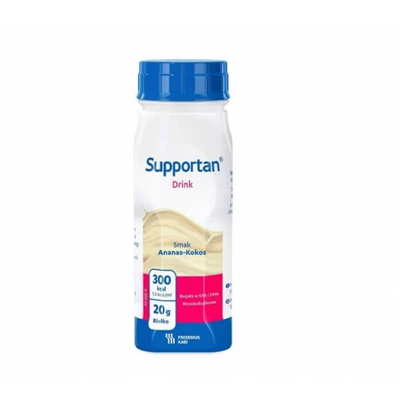 Специальный напиток Fresenius Kabi Supportan Drink со вкусом ананаса и кокоса, 4 шт. х 200 мл: цены и характеристики