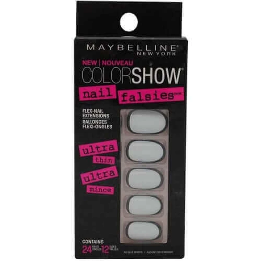 Накладні нігті, Maybelline, Colourama, тонкі та натуральні, 01 чорнило з підкладкою, 24 штуки: ціни та характеристики