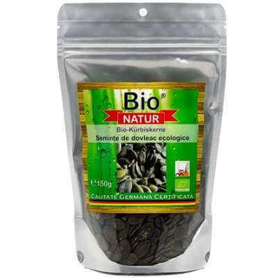 Органічне гарбузове насіння, 150 г, Bio Natur: ціни та характеристики
