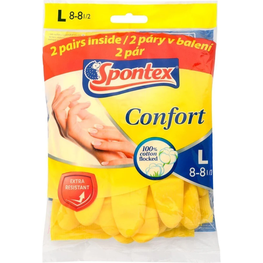 Перчатки Spontex Confort размер. L, 2 x 2 шт.: цены и характеристики
