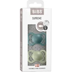 BIBS Supreme Симметричные соски из натурального каучука - возраст 1 год, ваниль/темный дуб 2 шт.: цены и характеристики