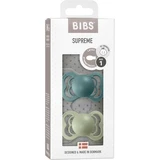 BIBS Supreme Симметричные соски из натурального каучука - возраст 1 год, ваниль/темный дуб 2 шт.