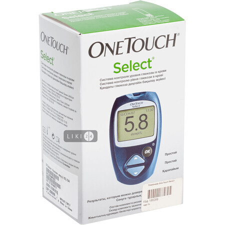 Система контролю рівня глюкози у крові one touch select 