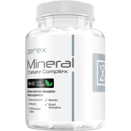 Zerex Mineral Chelate Complex - для здоровья костей, мышц и зубов 90 софтгелей: цены и характеристики