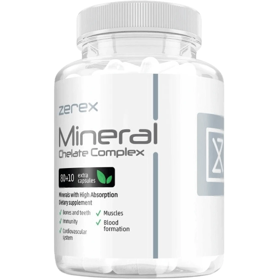 Zerex Mineral Chelate Complex - для здоровья костей, мышц и зубов 90 софтгелей: цены и характеристики