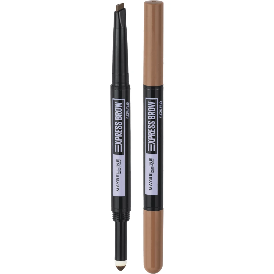 Maybelline New York NY Express Brow Satin Duo 01 Темно-блондинистий олівець для брів і пудра для брів Duo: ціни та характеристики