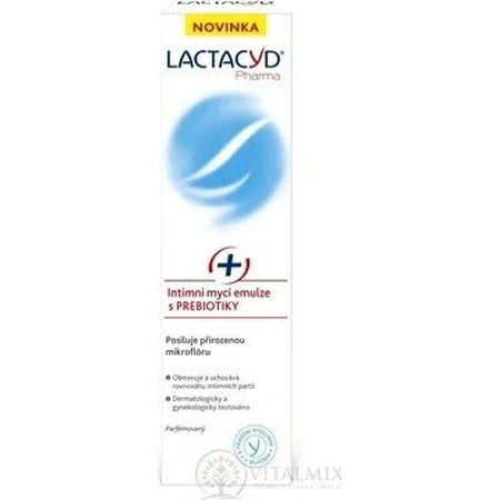 Lactacyd Интимная моющая эмульсия с пребиотиками Pharma Prebiotic Plus 1×250 мл, интимная моющая эмульсия: цены и характеристики