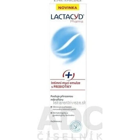 Lactacyd Интимная моющая эмульсия с пребиотиками Pharma Prebiotic Plus 1×250 мл, интимная моющая эмульсия: цены и характеристики