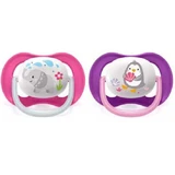 Пустушки Philips Philips Avent Ultra Air, 6-18 місяців, рожевий та фіолетовий SCF080/08, Philips