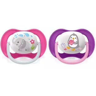 Пустушки Philips Philips Avent Ultra Air, 6-18 місяців, рожевий та фіолетовий SCF080/08, Philips