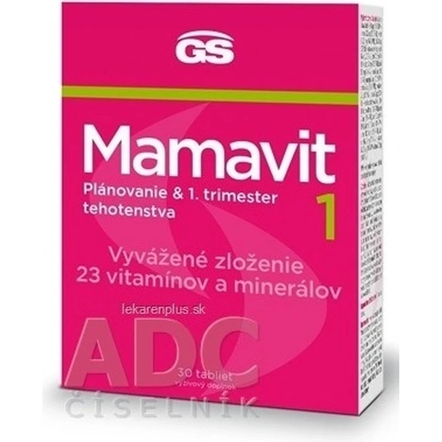 GS Мамавіт 1 Планування та 1-й триместр 30 таблеток 1×30 табл, дієтична добавка: ціни та характеристики