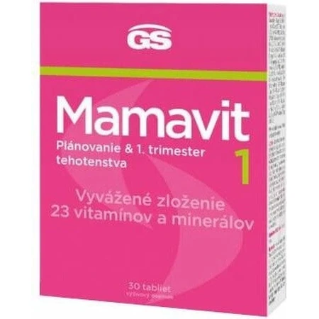 GS Мамавіт 1 Планування та 1-й триместр 30 таблеток 1×30 табл, дієтична добавка: ціни та характеристики