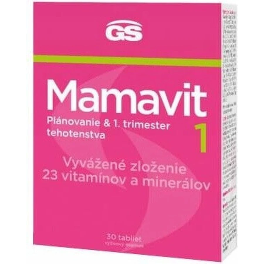GS Мамавіт 1 Планування та 1-й триместр 30 таблеток 1×30 табл, дієтична добавка: ціни та характеристики