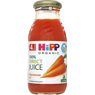 Сік морквяний hipp 200 мл, з 4 міс.