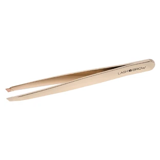 Пінцет для корекції брів Lash Brow, золотий, 1 шт.