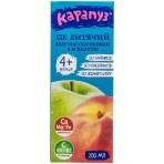 Сік фруктовий Карапуз Яблучно-персиковий, з м'якоттю без цукру, з 4 місяців, 200 мл: ціни та характеристики