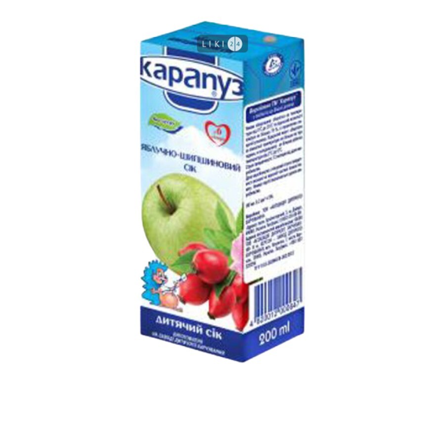 Сок фруктовый "яблоко-шиповник" неосветленный 200 г: цены и характеристики
