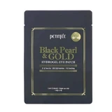 Патчі під очі з чорним і золотим перловим порошком, 2 штуки по 2 г, Petitfee