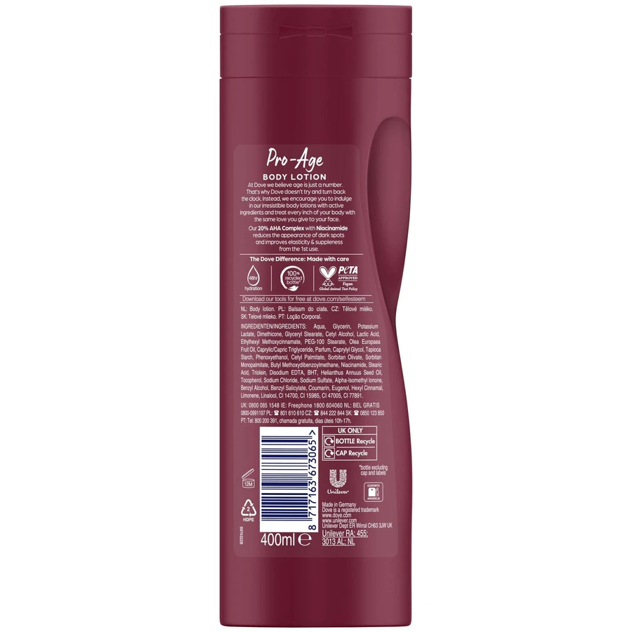 Лосьйон для тіла Dove Pro-Age 400 мл: ціни та характеристики