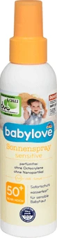 Сонцезахисний спрей Babylove для чутливої шкіри SPF 50+, 150 мл