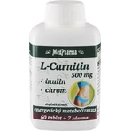 MedPharma L-карнітин 500 мг + інулін + хром 1×67 табл, L-CARNITINE + INULIN + CHROMIUM, L-CARNITINE + INULIN + CHROMIUM: ціни та характеристики