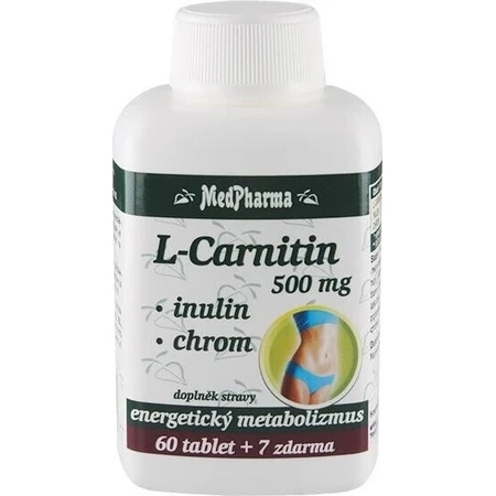 MedPharma L-карнітин 500 мг + інулін + хром 1×67 табл, L-CARNITINE + INULIN + CHROMIUM, L-CARNITINE + INULIN + CHROMIUM: ціни та характеристики