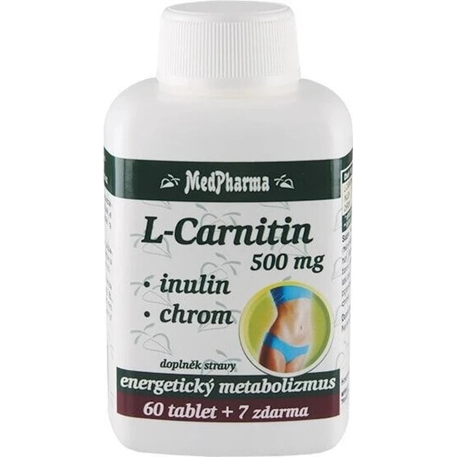 MedPharma L-карнітин 500 мг + інулін + хром 1×67 табл, L-CARNITINE + INULIN + CHROMIUM, L-CARNITINE + INULIN + CHROMIUM: ціни та характеристики