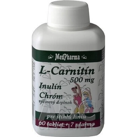 MedPharma L-карнітин 500 мг + інулін + хром 1×67 табл, L-CARNITINE + INULIN + CHROMIUM, L-CARNITINE + INULIN + CHROMIUM: ціни та характеристики