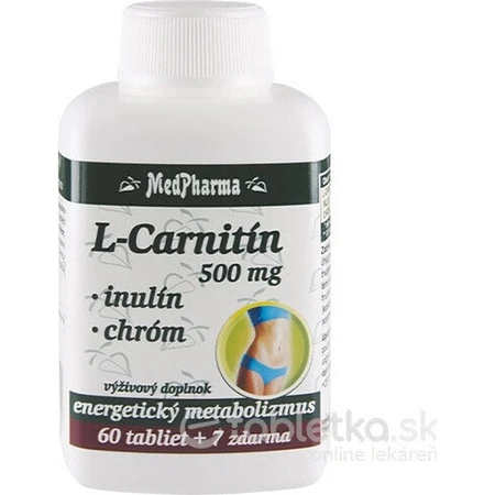 MedPharma L-карнітин 500 мг + інулін + хром 1×67 табл, L-CARNITINE + INULIN + CHROMIUM, L-CARNITINE + INULIN + CHROMIUM: ціни та характеристики