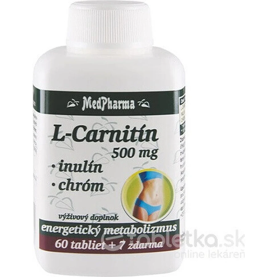 MedPharma L-карнітин 500 мг + інулін + хром 1×67 табл, L-CARNITINE + INULIN + CHROMIUM, L-CARNITINE + INULIN + CHROMIUM: ціни та характеристики