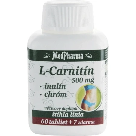 MedPharma L-карнітин 500 мг + інулін + хром 1×67 табл, L-CARNITINE + INULIN + CHROMIUM, L-CARNITINE + INULIN + CHROMIUM: ціни та характеристики