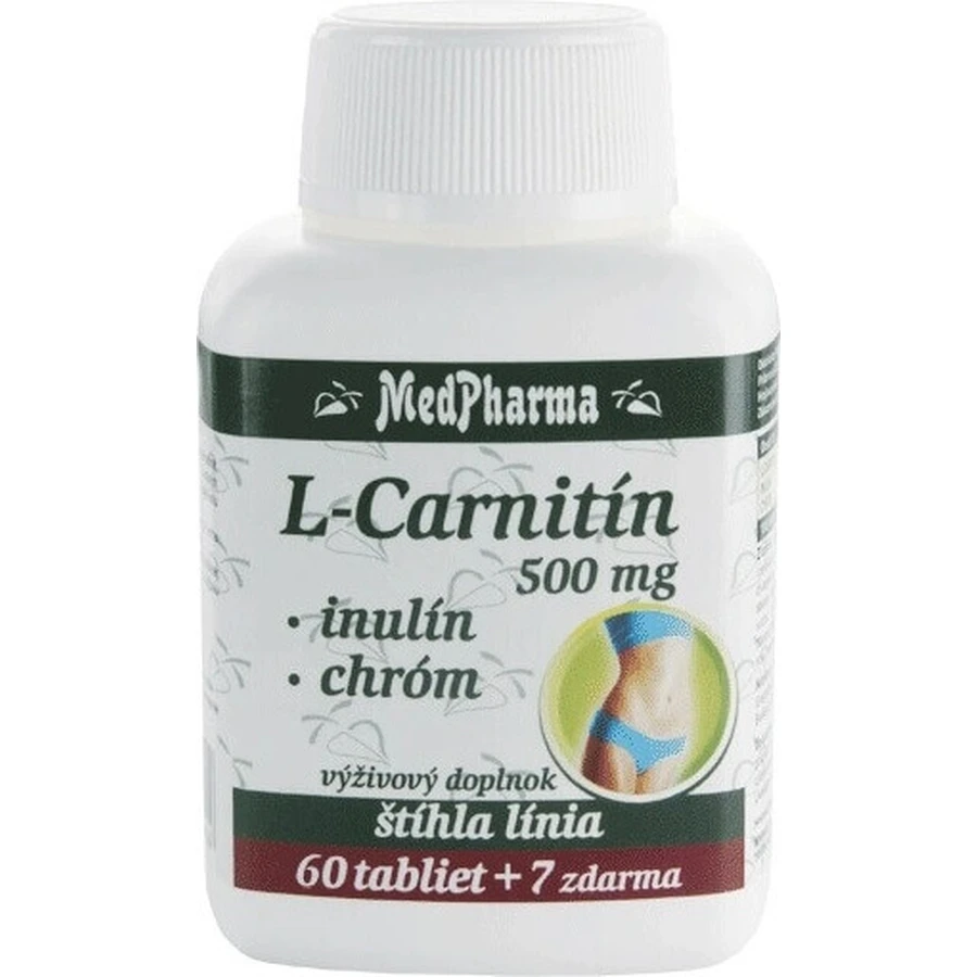 MedPharma L-карнітин 500 мг + інулін + хром 1×67 табл, L-CARNITINE + INULIN + CHROMIUM, L-CARNITINE + INULIN + CHROMIUM: ціни та характеристики